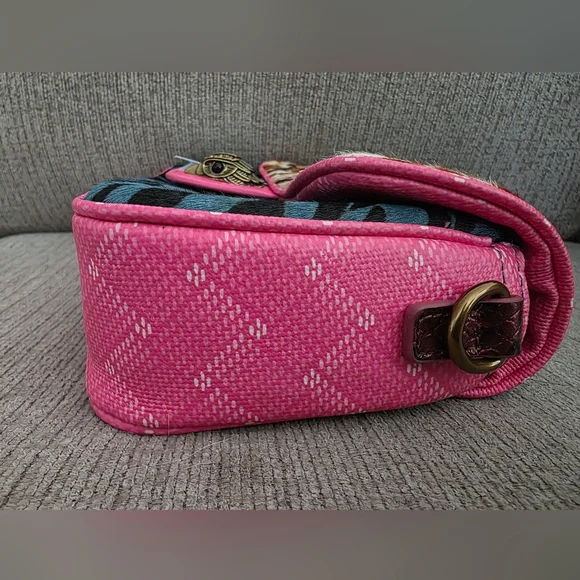 Kurt Geiger Wild Animal Print Leather & Calf Hair Shoulder Bag - New With Tags - Picture 6 of 15